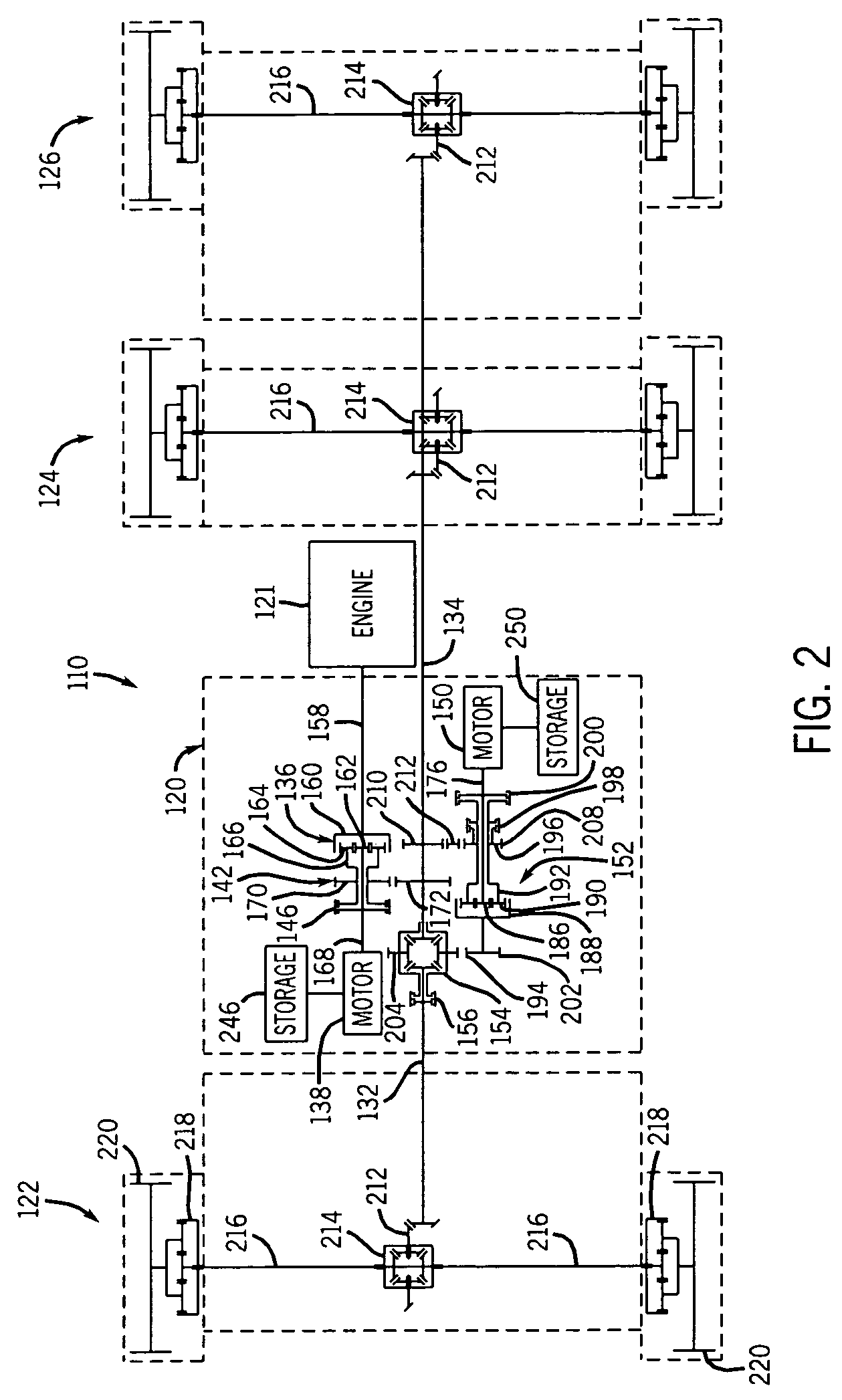 Power splitting vehicle drive system