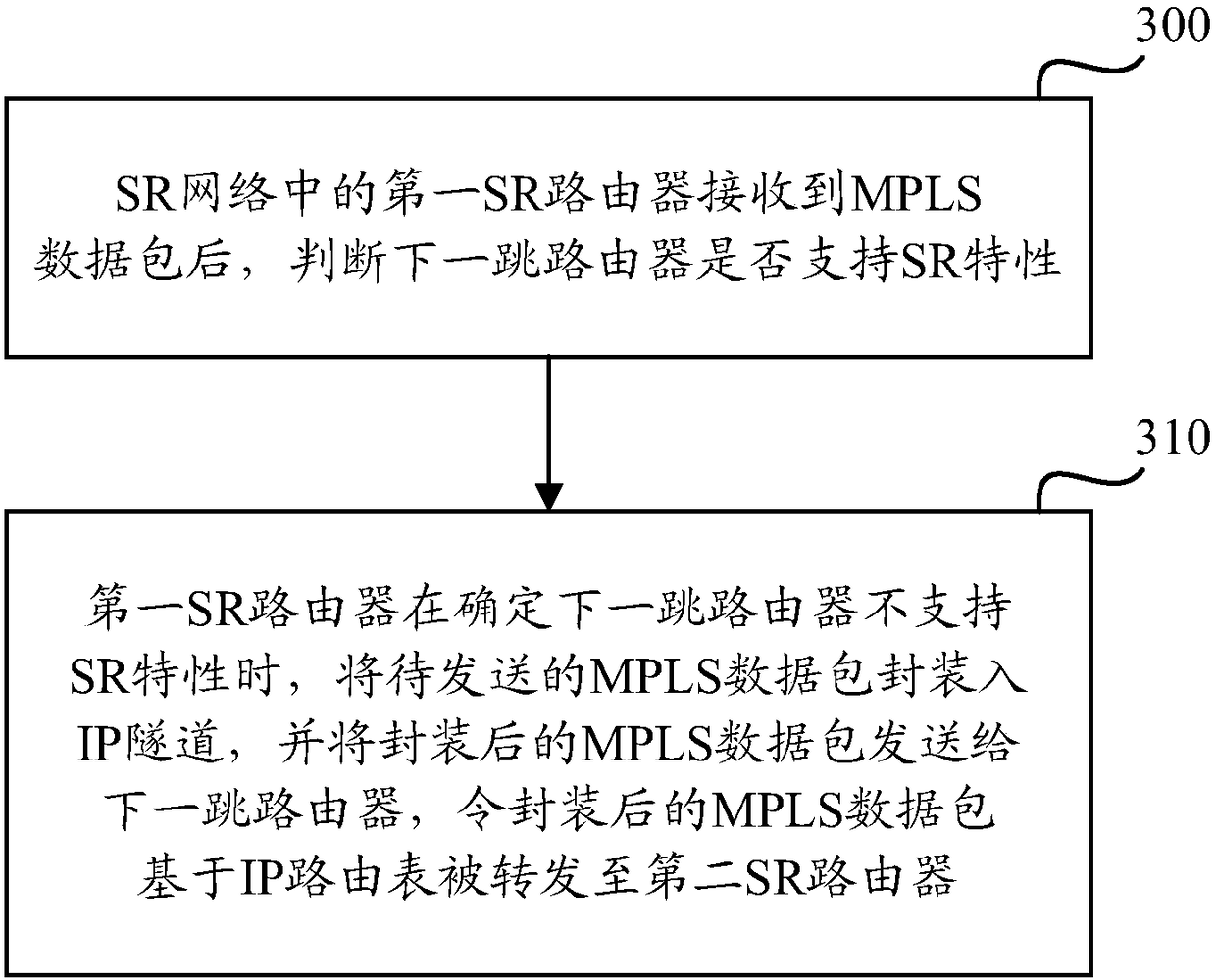 Method and device for forwarding MPLS data packet