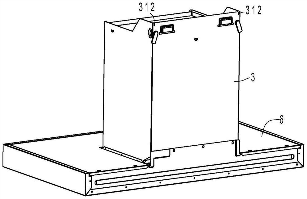 Range hood decorative cover installation structure