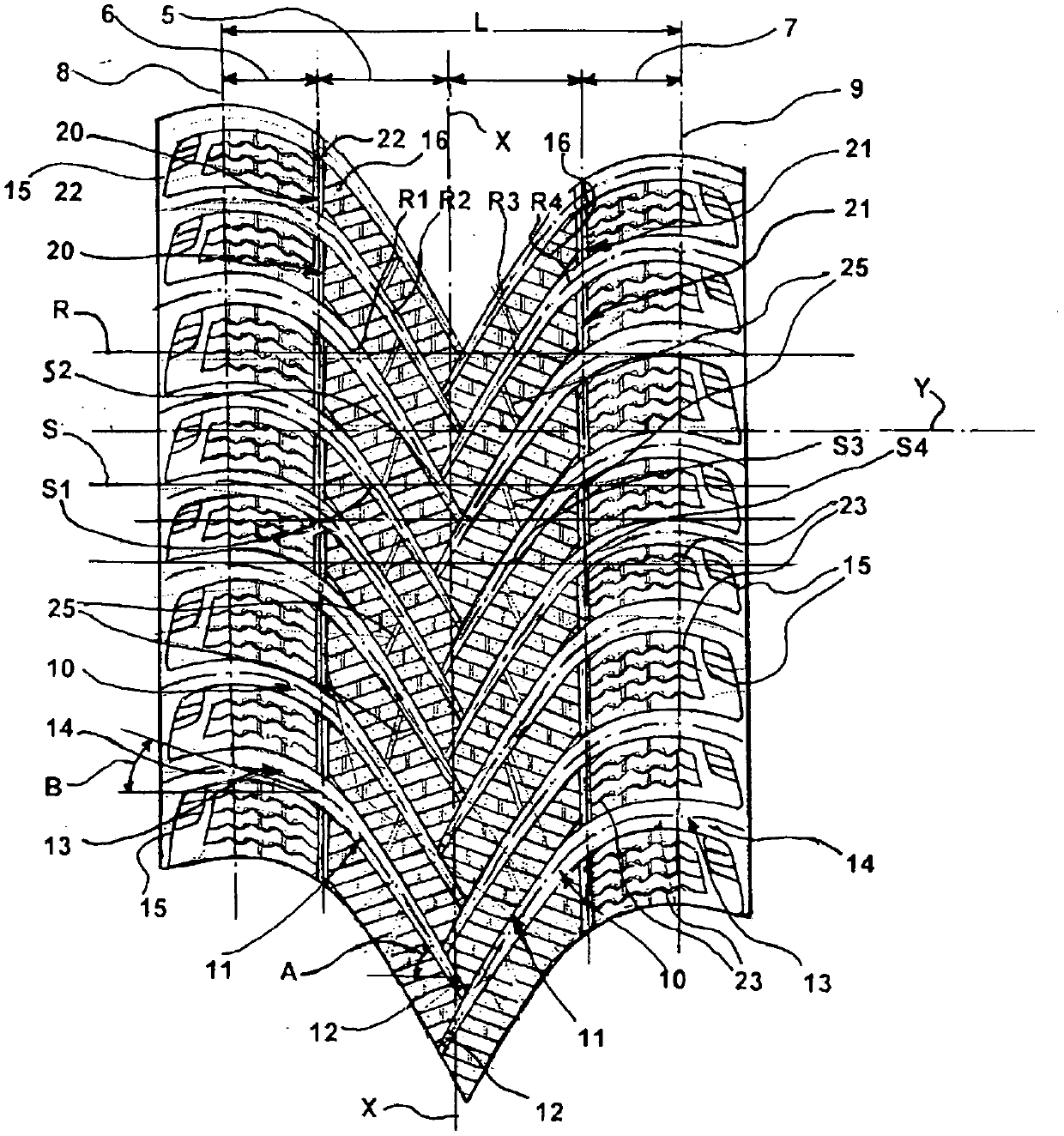 Tyre for vehicle wheels