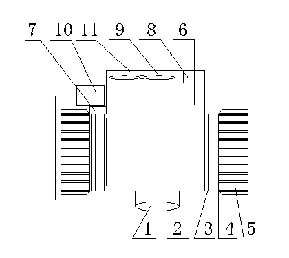 Light-emitting diode (LED) lamp heat dissipation and waste heat recovery device