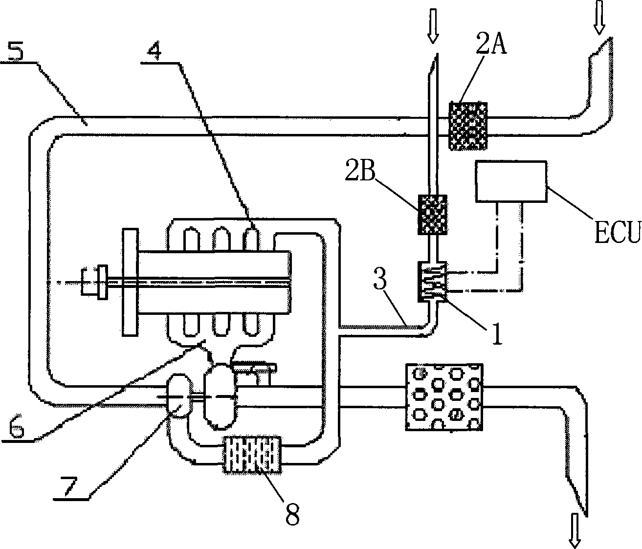 Device improving air-intake of combustion engine