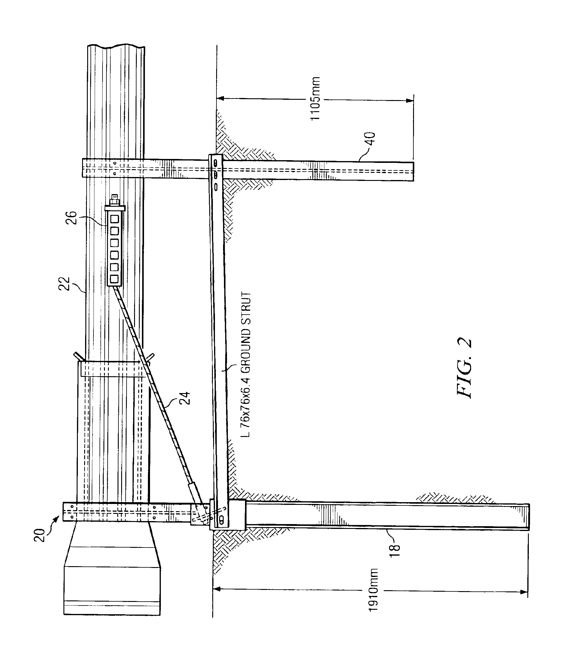 Steel yielding guardrail support post