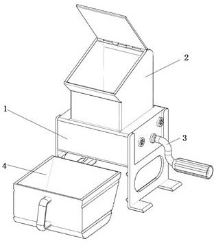 Hand-operated kitchen waste crusher