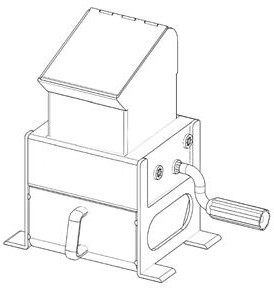 Hand-operated kitchen waste crusher