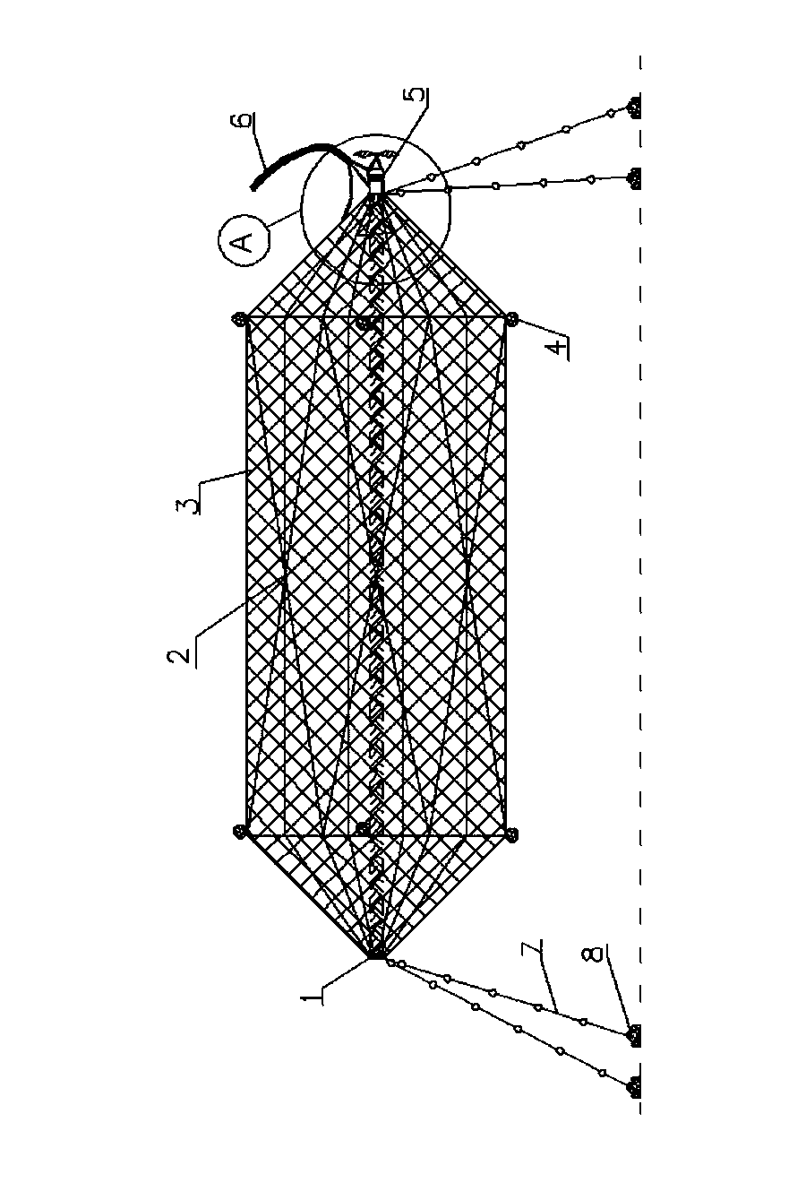 Rotatable self-propulsion-type anti-wind-wave deep water cage