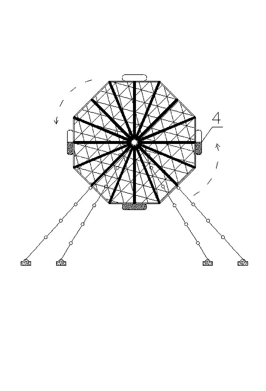 Rotatable self-propulsion-type anti-wind-wave deep water cage