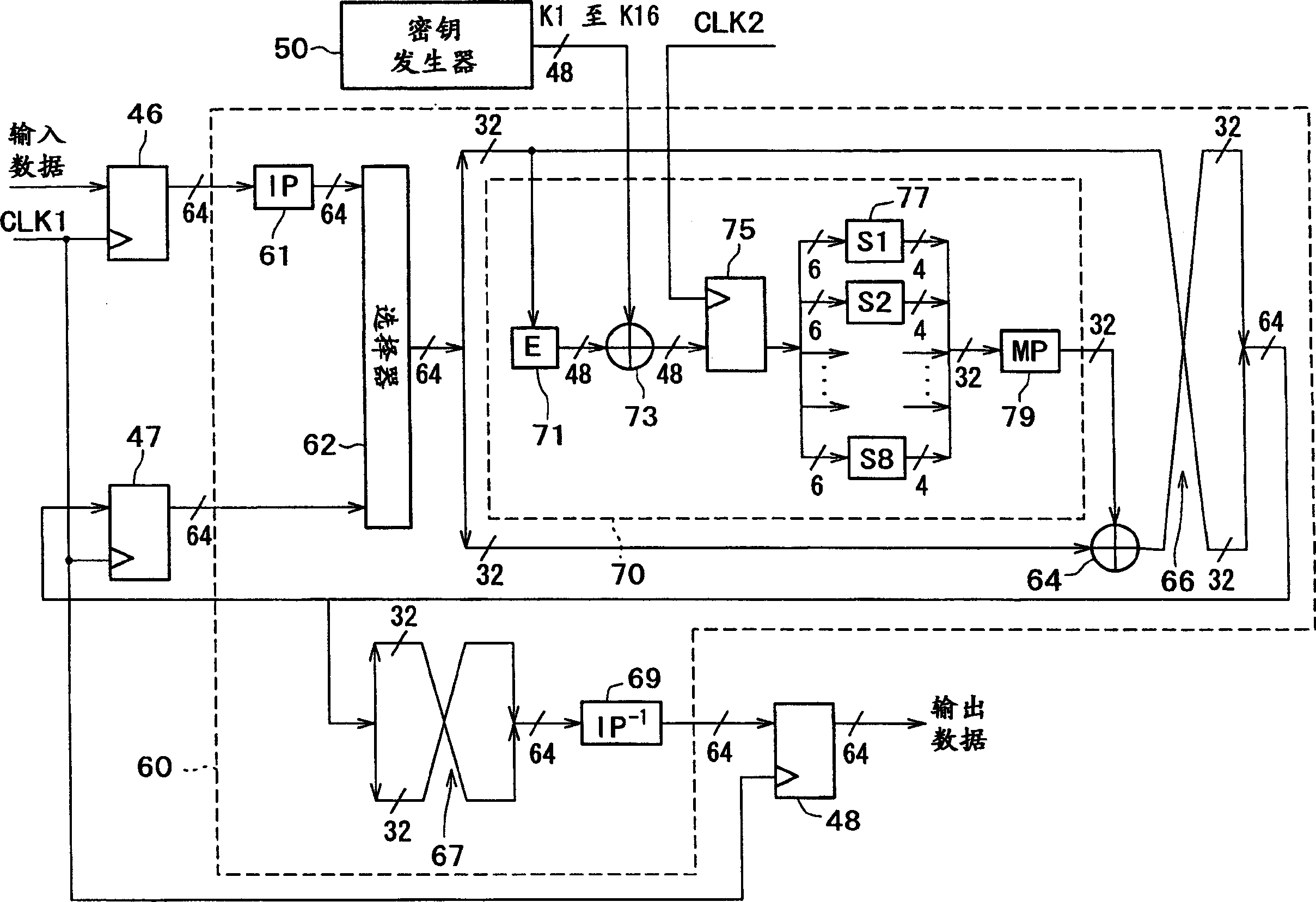 Arithmetic device and encryption/decryption device