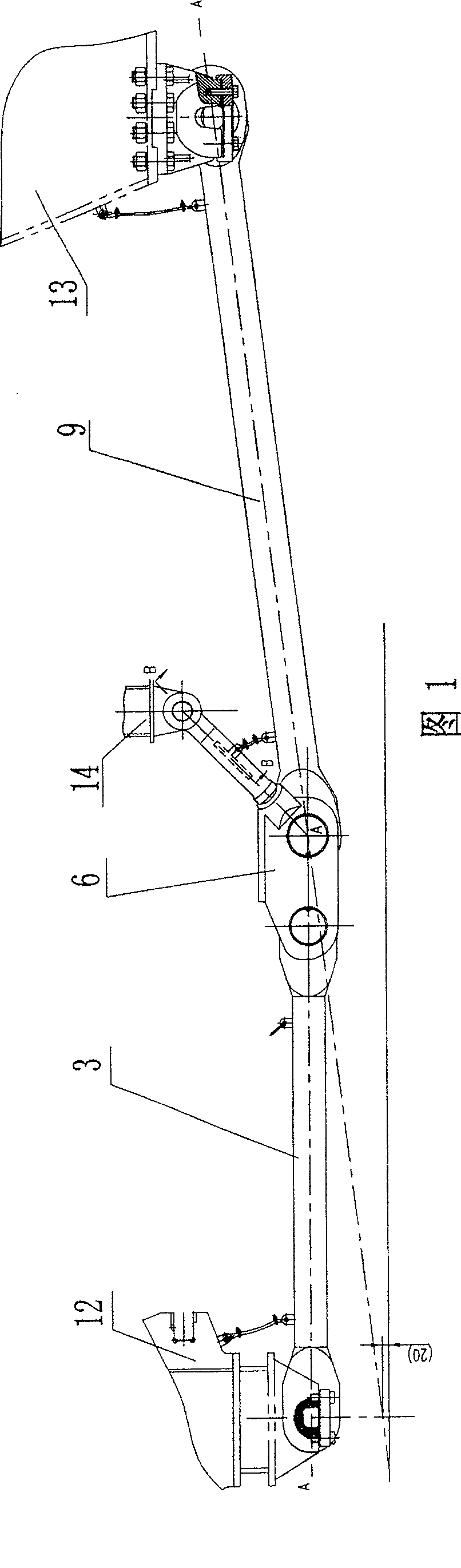 Composition type draw gear of locomotive