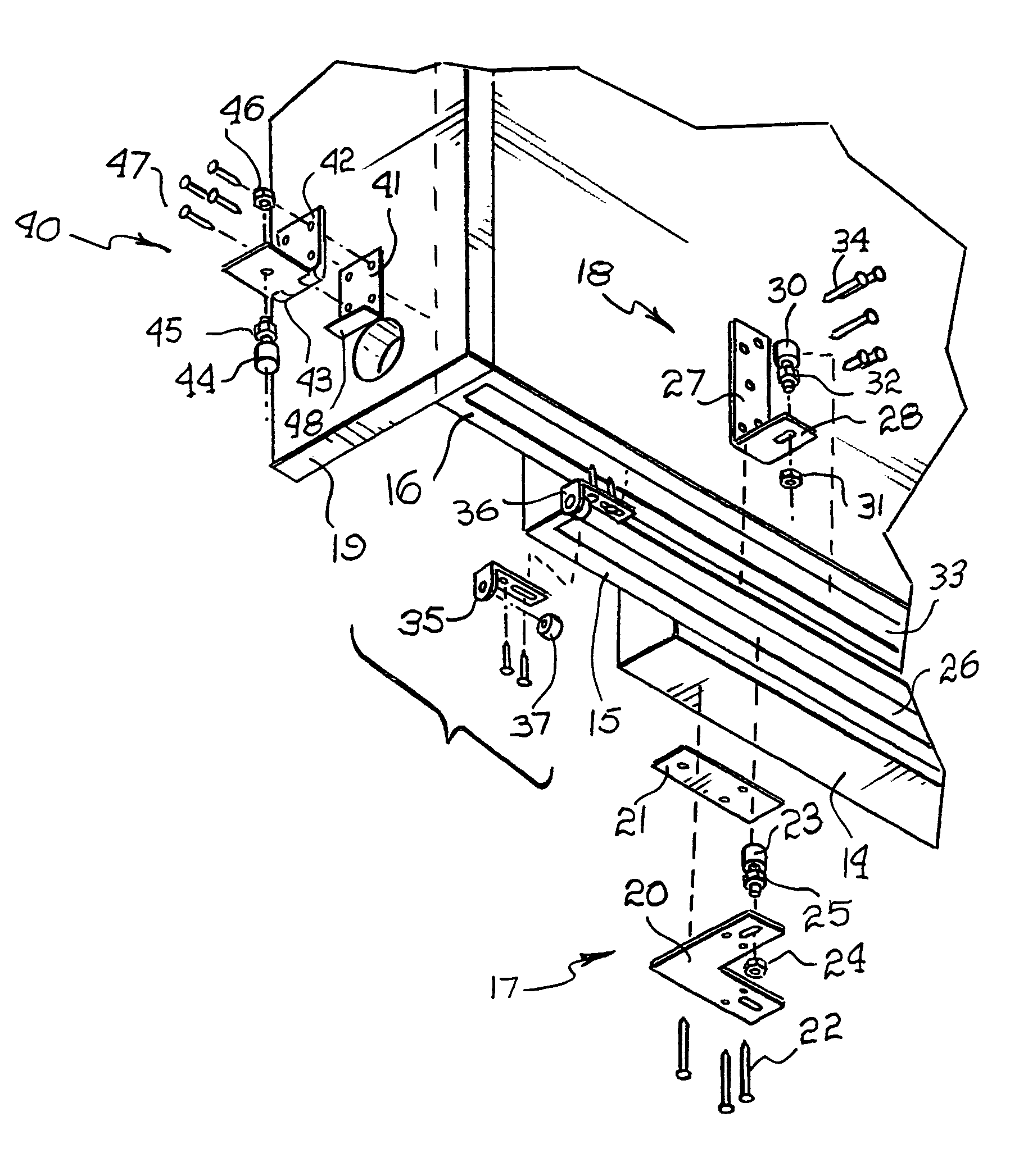 Multiple door joining assembly