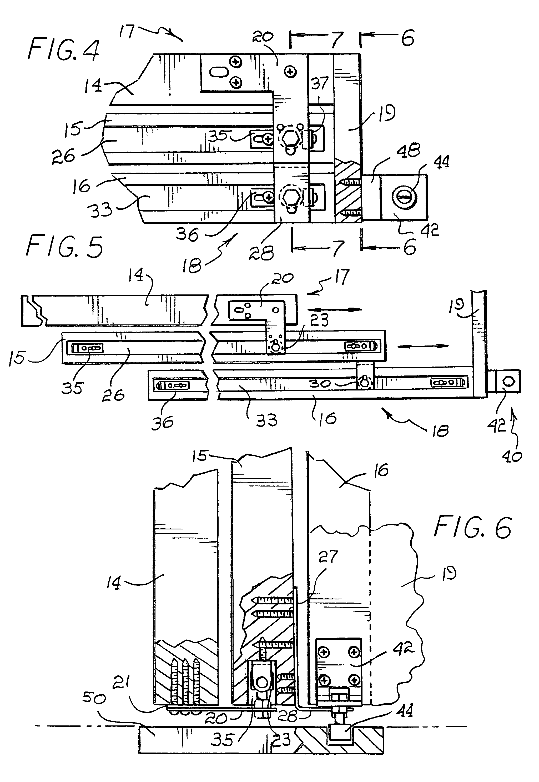 Multiple door joining assembly