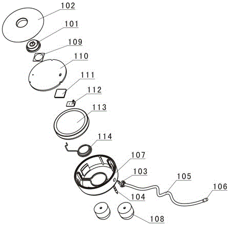 Ear mounted type composite body temperature detection device for livestock