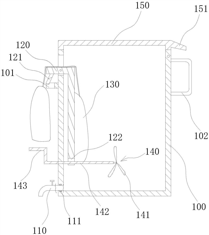 Peritoneal dialysis waste liquid treatment device