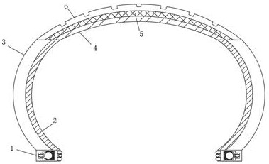 Bead protection mechanism of vacuum rubber tire and installation method thereof