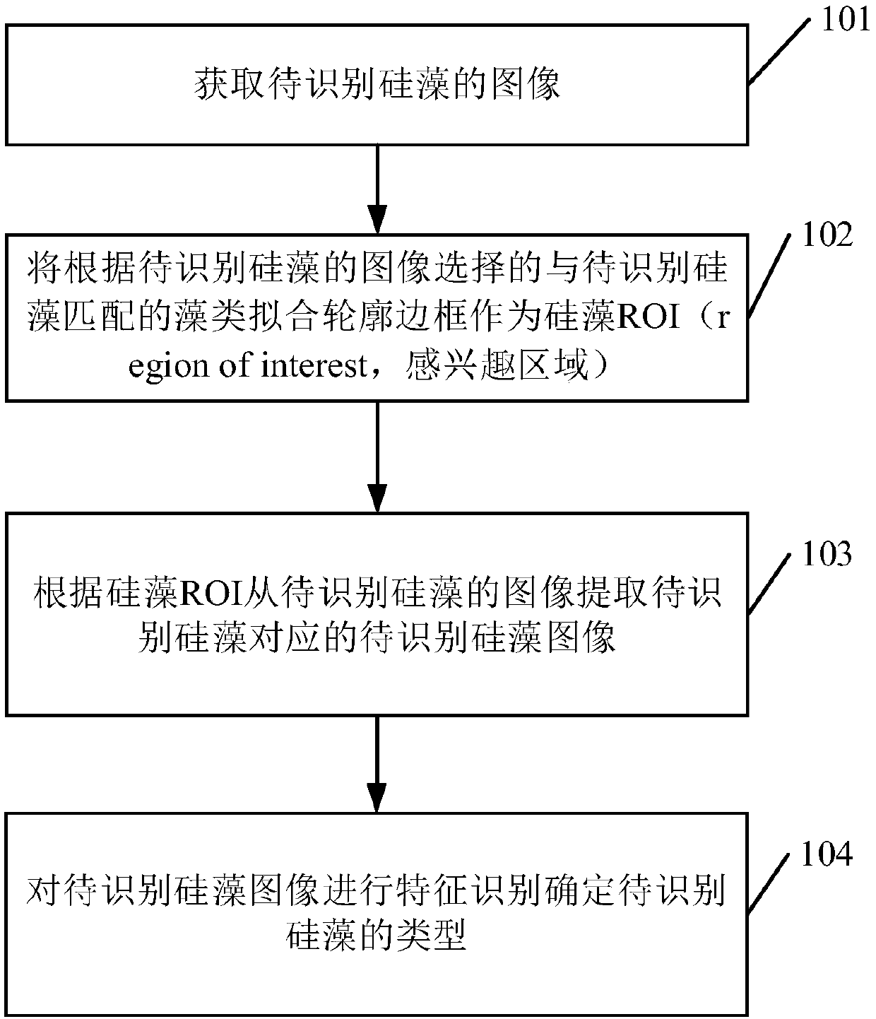 Method and device for recognizing diatom types of extracted diatom regions