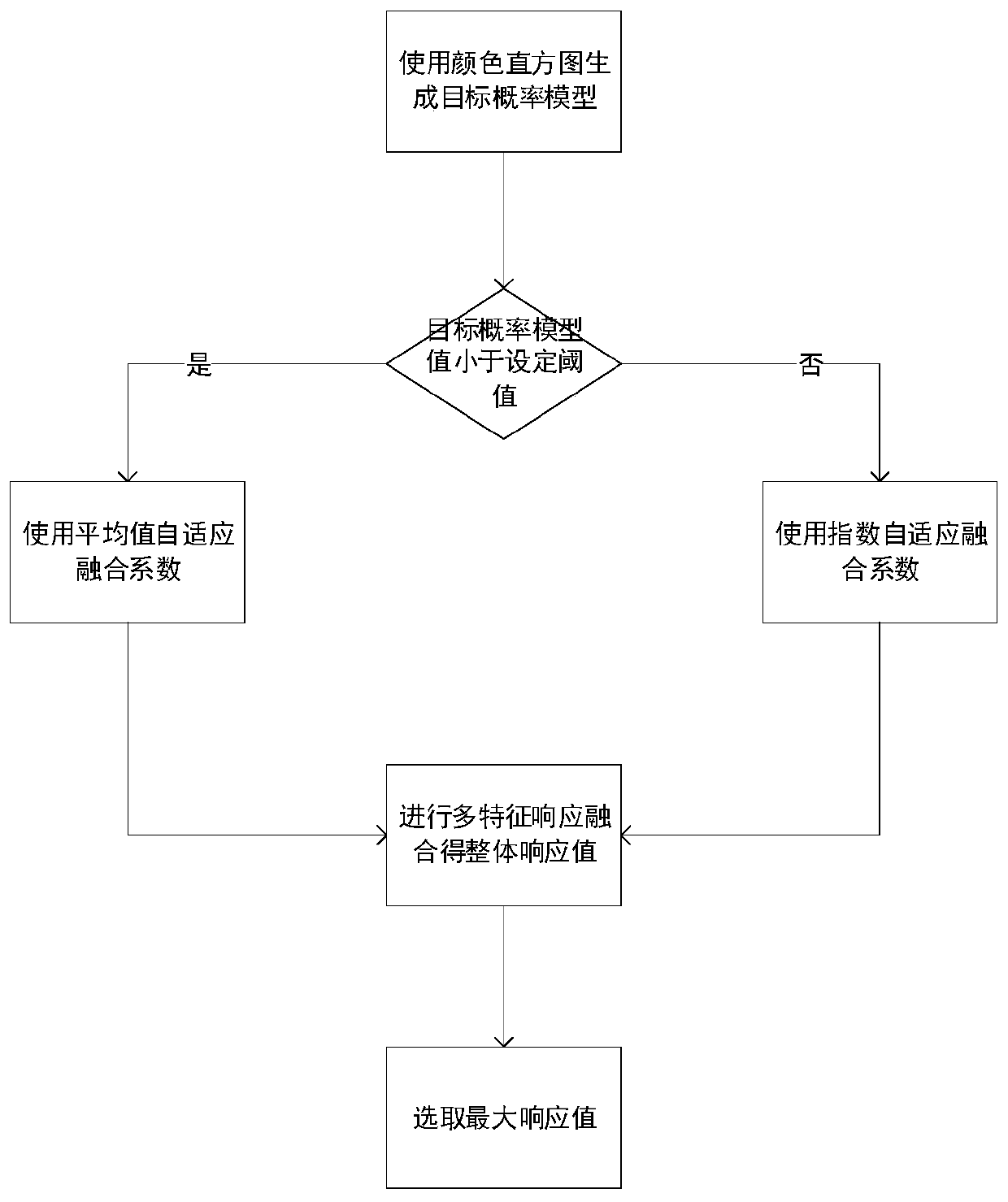 An adaptive fusion complementary learning real-time tracking method based on a target probability model