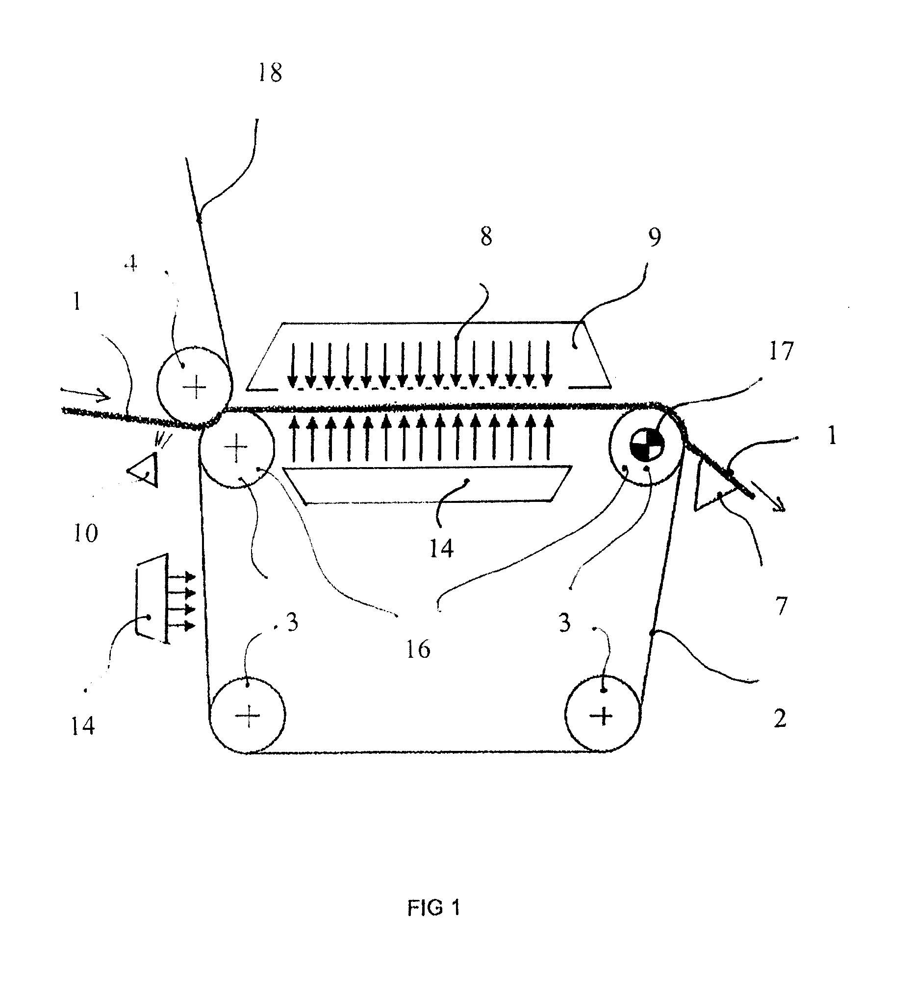 Device for Drying and Treating a Tissue Paper Web