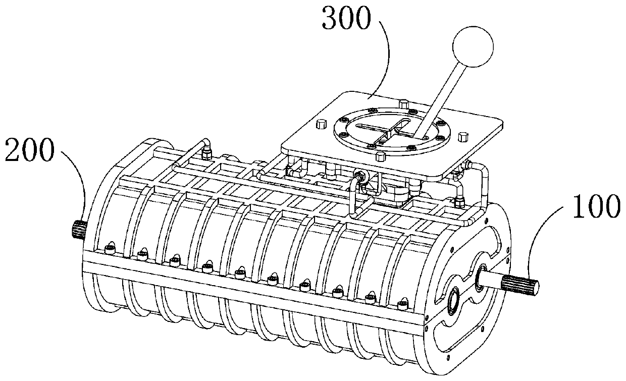 Automobile gearbox adopting clutch hydraulic shifting method