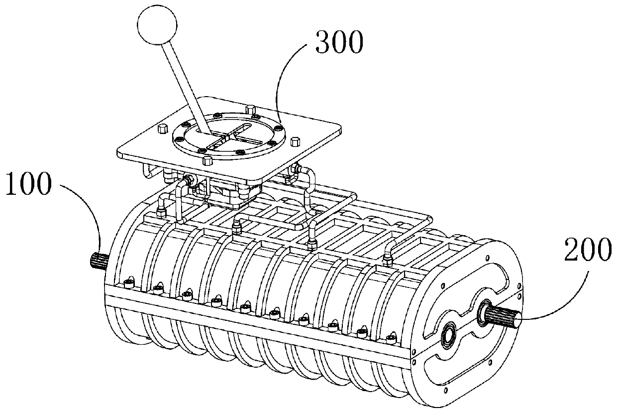 Automobile gearbox adopting clutch hydraulic shifting method