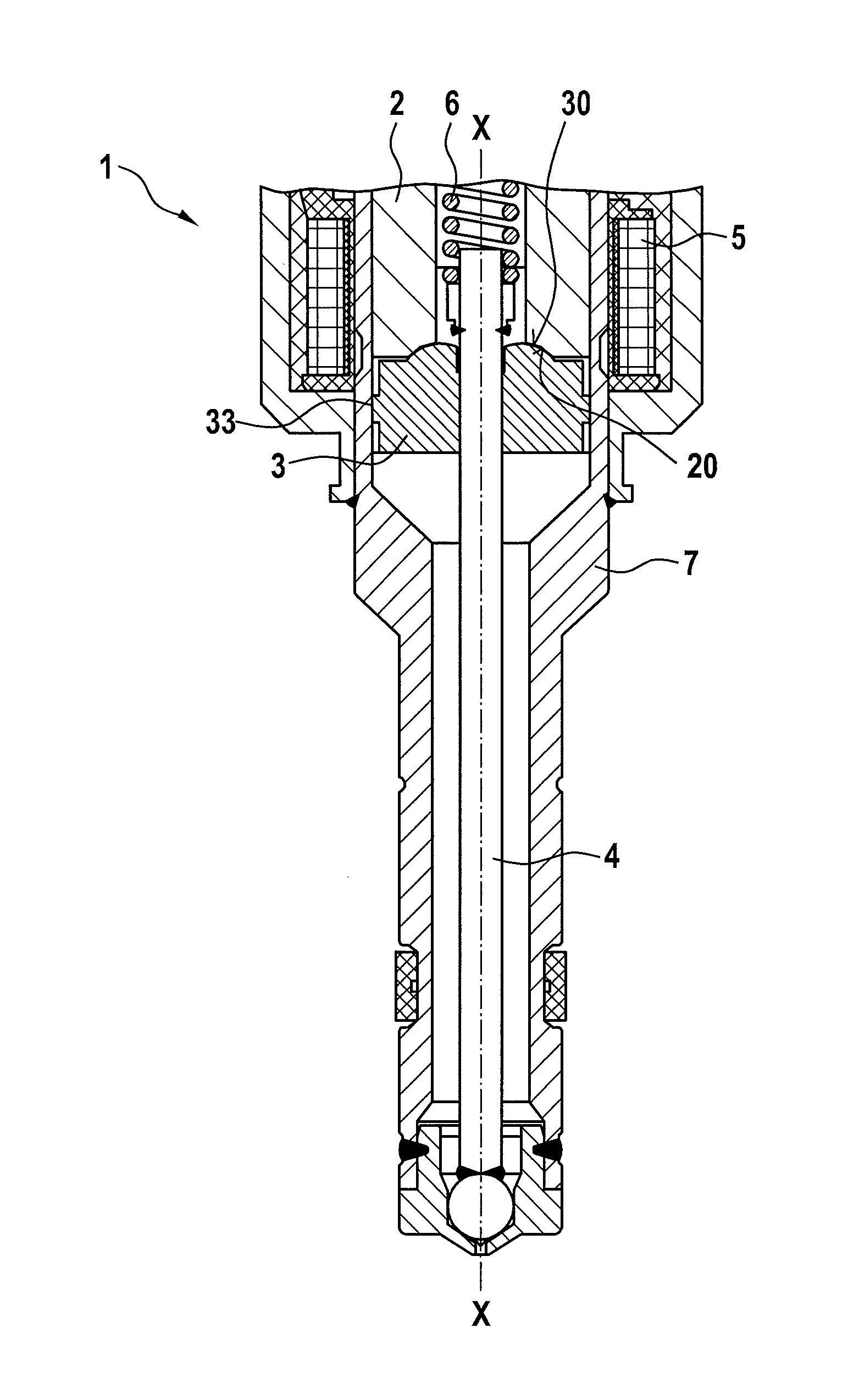 Electromagnetically actuatable valve