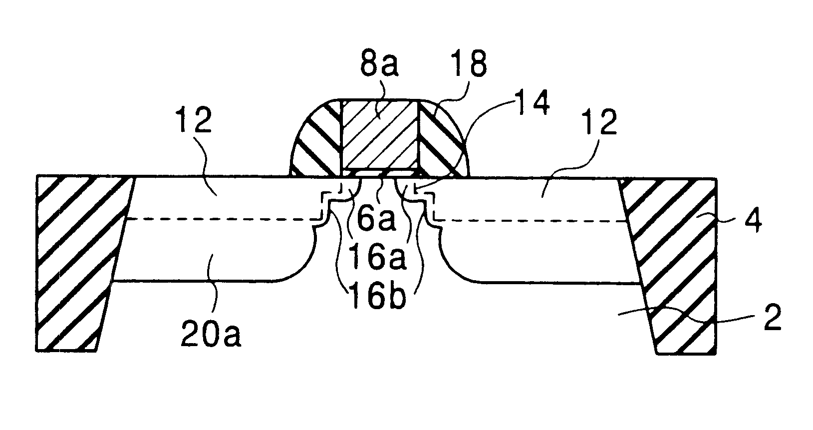 Semiconductor device having diffusion regions with different junction depths