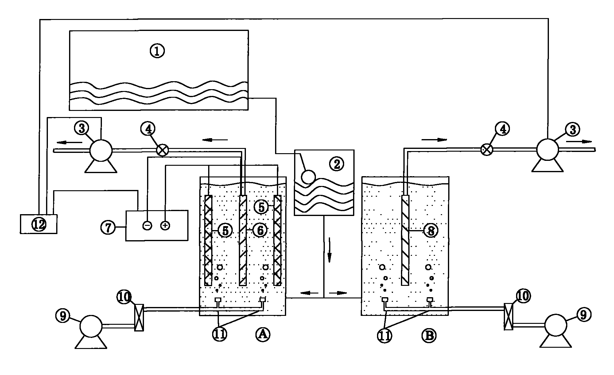 Method for improving pollution resistance and flux of membrane by using weak electric field