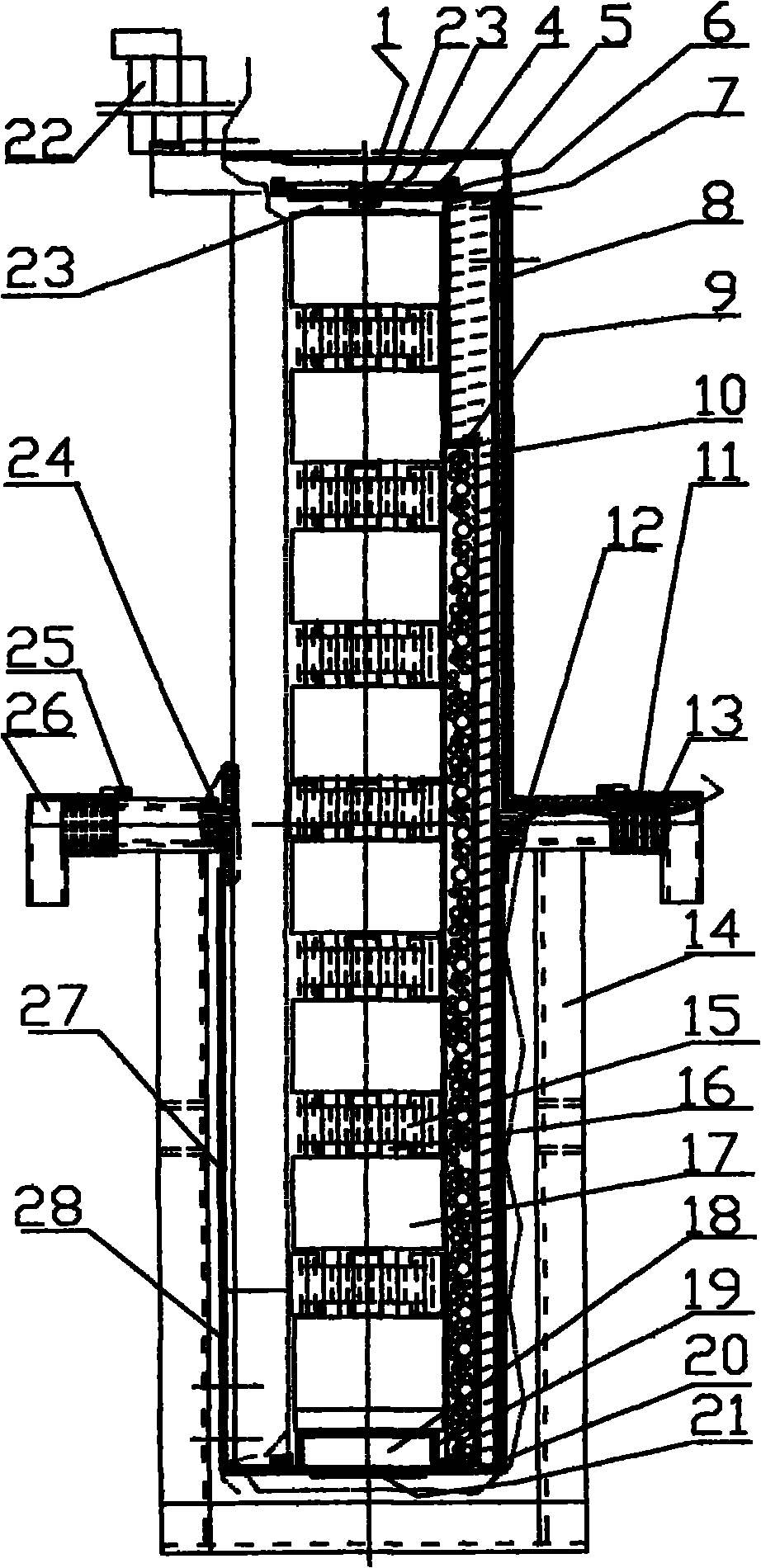 Multi-fire head continuous balanced combustion method and long-tube rotary stove derived therefrom