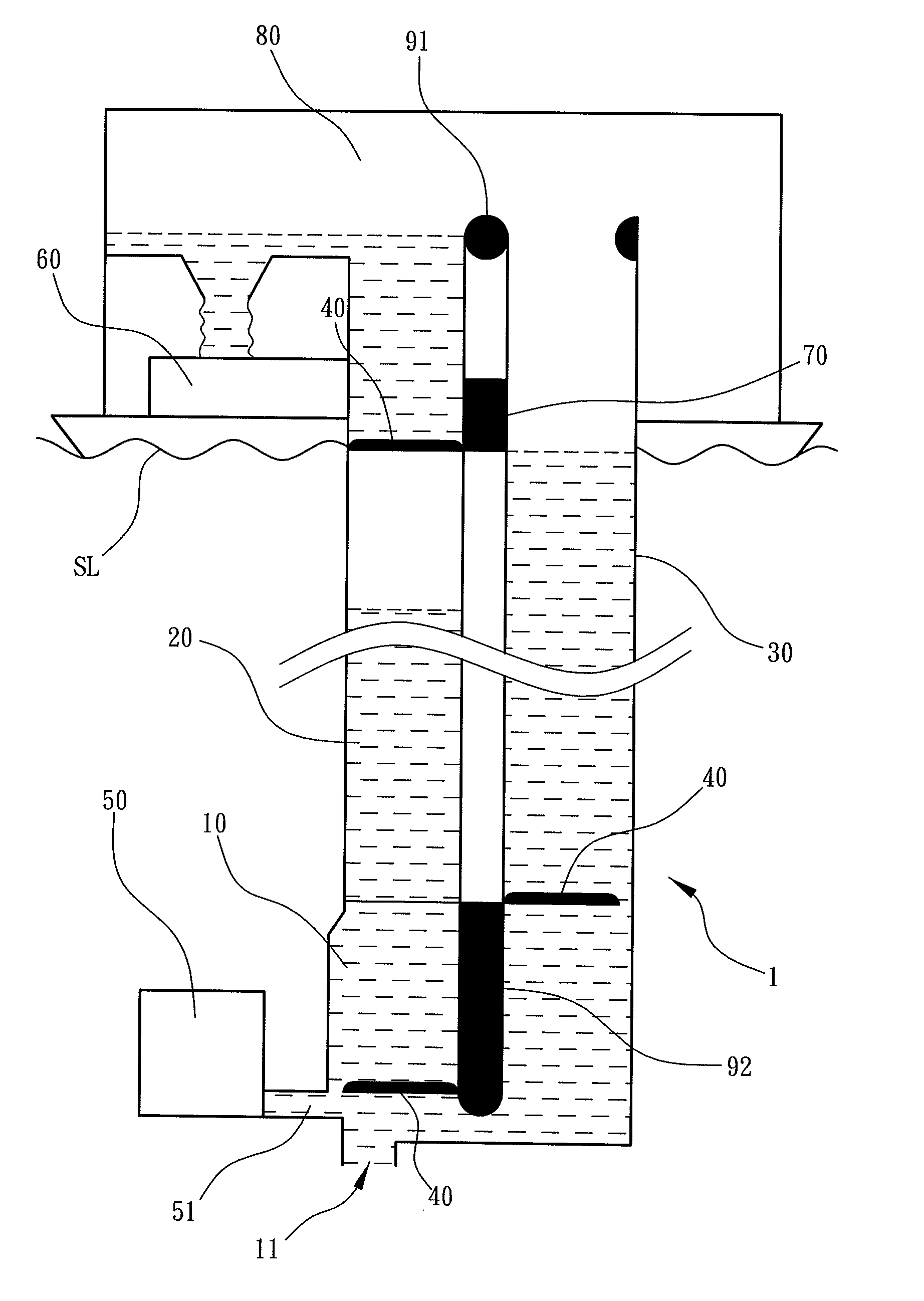 Ocean buoyancy power generating system