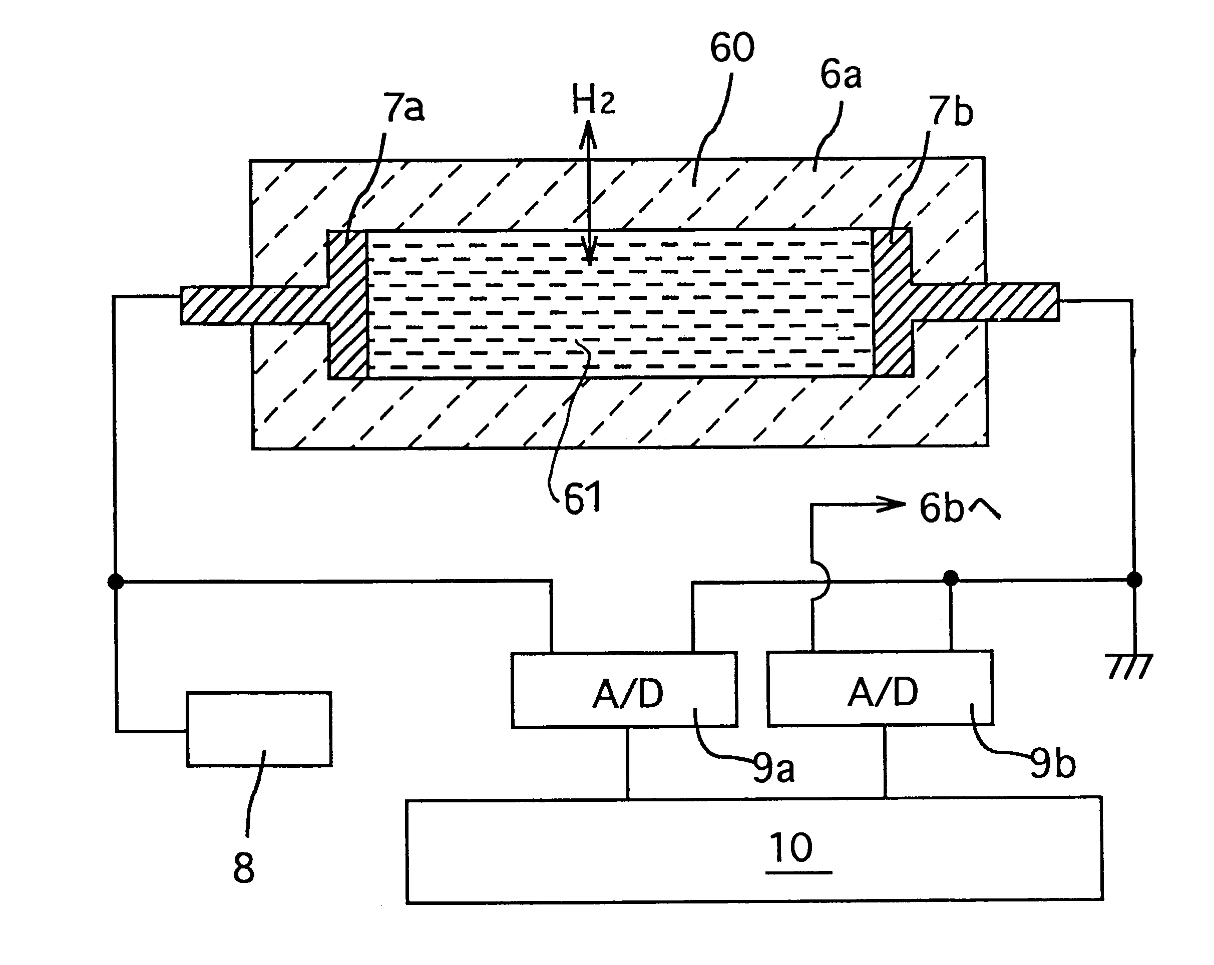 Detecting apparatus and detecting method of absorbed hydrogen amount in hydrogen absorbing tank