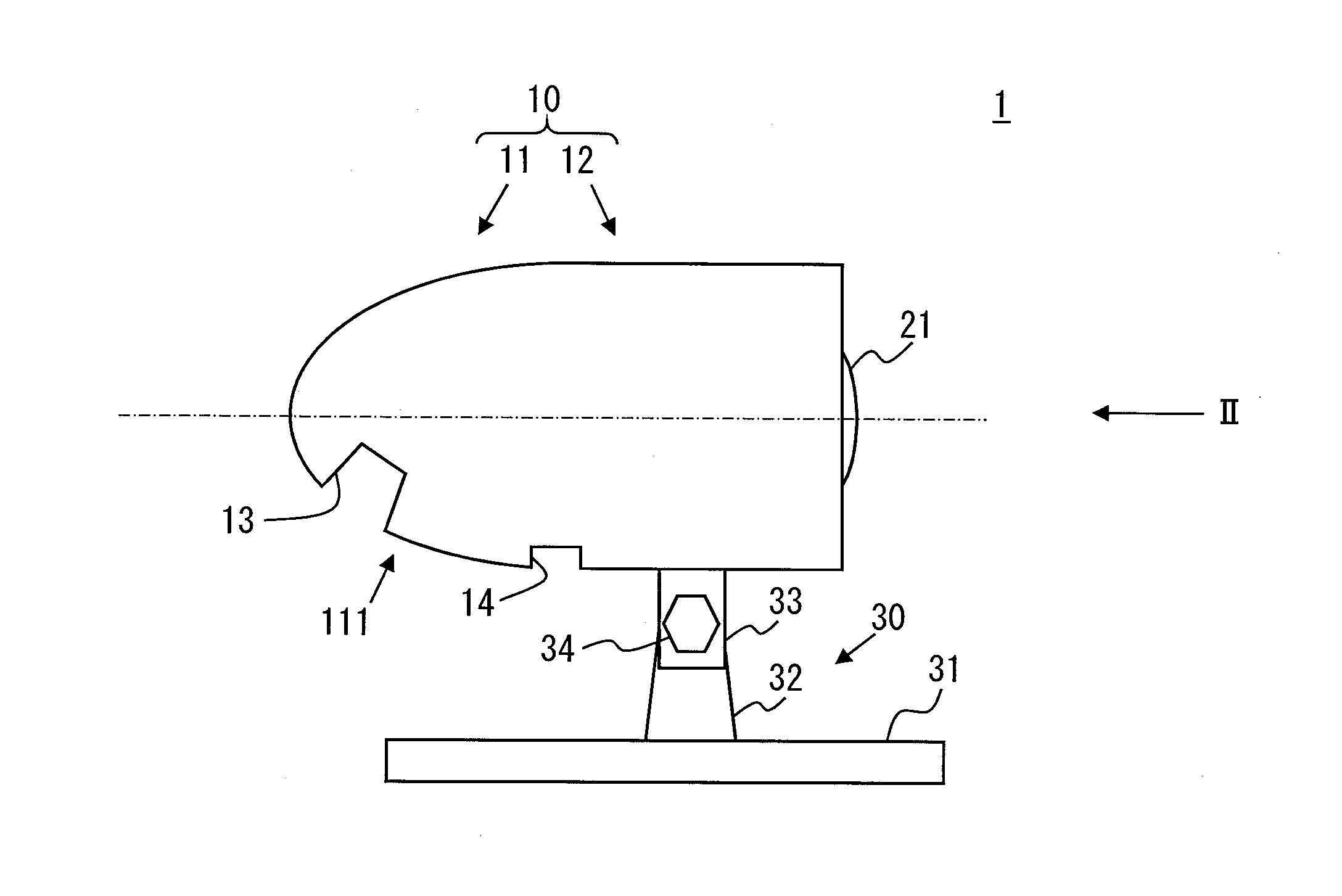 Vehicle-mounted camera case and vehicle-mounted camera device