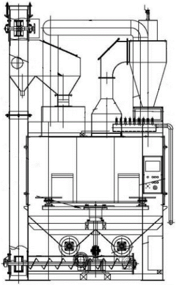 Sand blasting device protecting blind hole of elastic body against sand setting