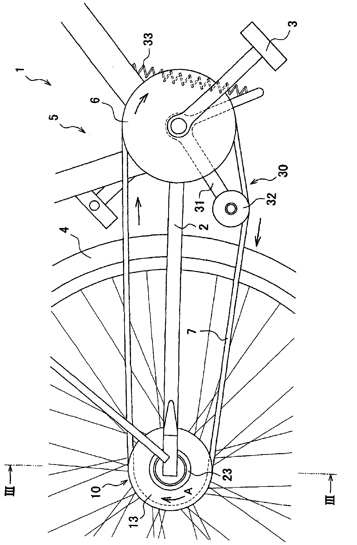 Variable speed pulley and bicycle driving device with the same