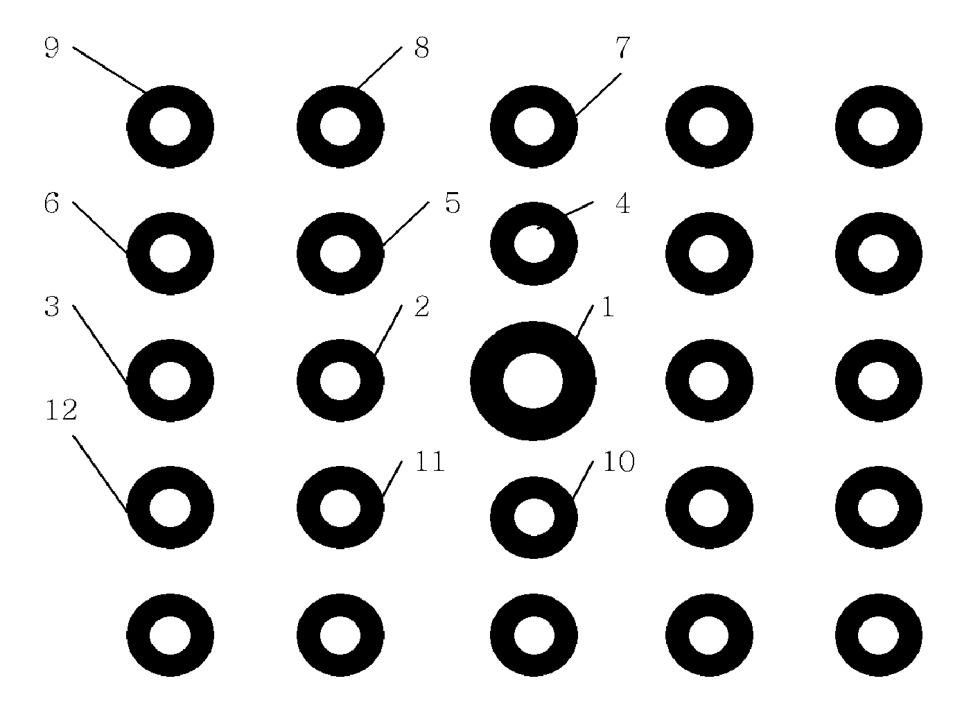 Device for measuring 3d shape using irregular pattern and method for the same