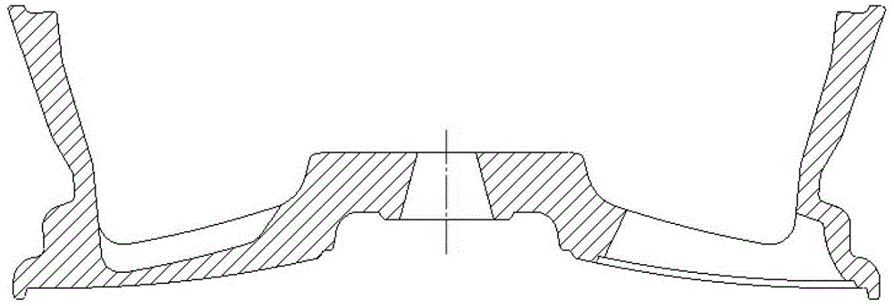 Magnesium alloy automobile hub casting spinning compound molding method