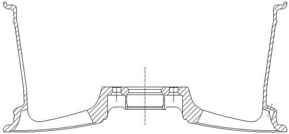 Magnesium alloy automobile hub casting spinning compound molding method