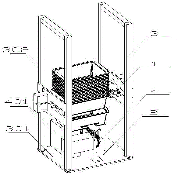 Double-insert piece type high-speed basket distributing machine