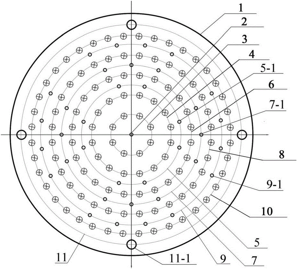 60-pair-rod improved Siemens process polycrystalline silicon reducing furnace base plate