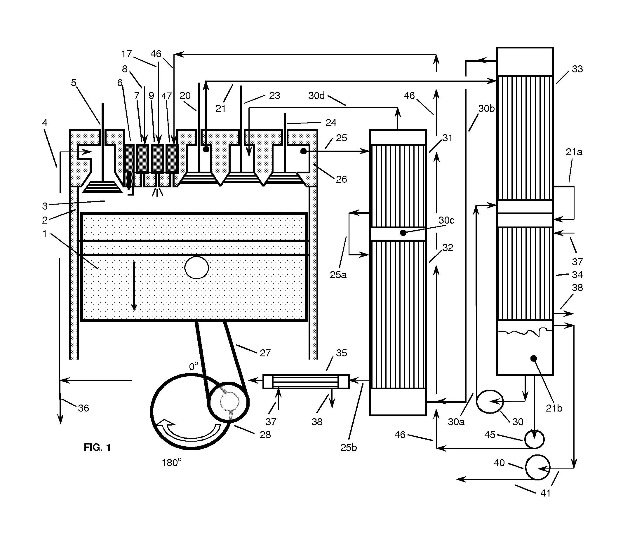 High Thermal Efficiency Six Stroke Internal Combustion Engine with Heat Recovery and Water Injection