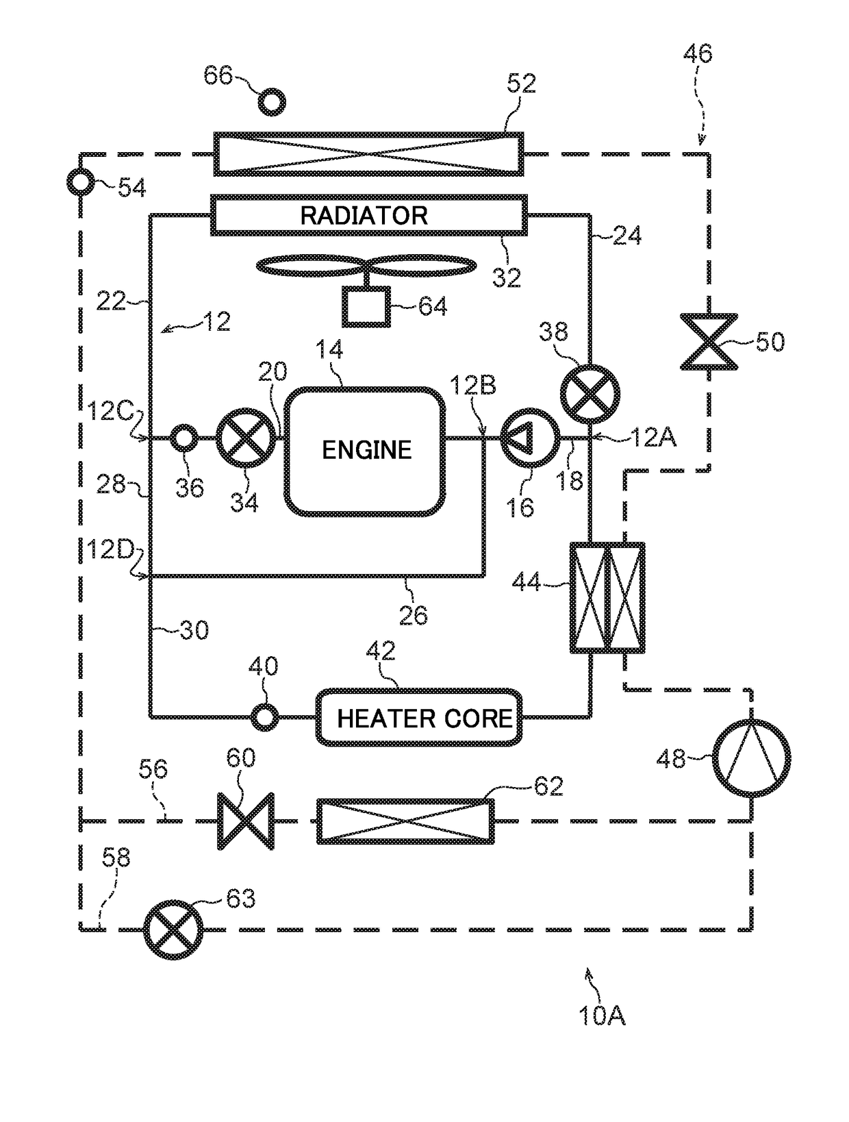 Vehicle heat management device