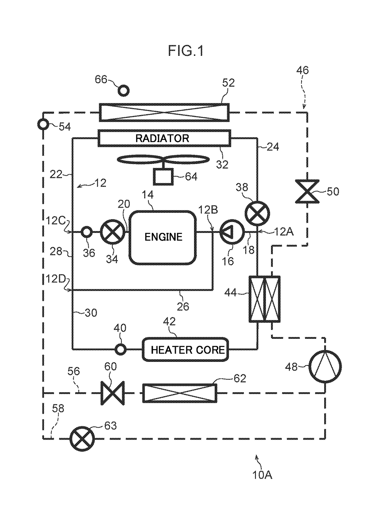 Vehicle heat management device