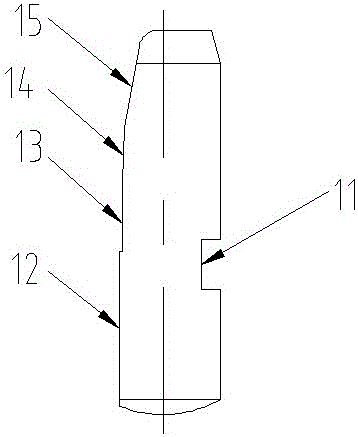 A surface contact positioning pin and its manufacturing jig