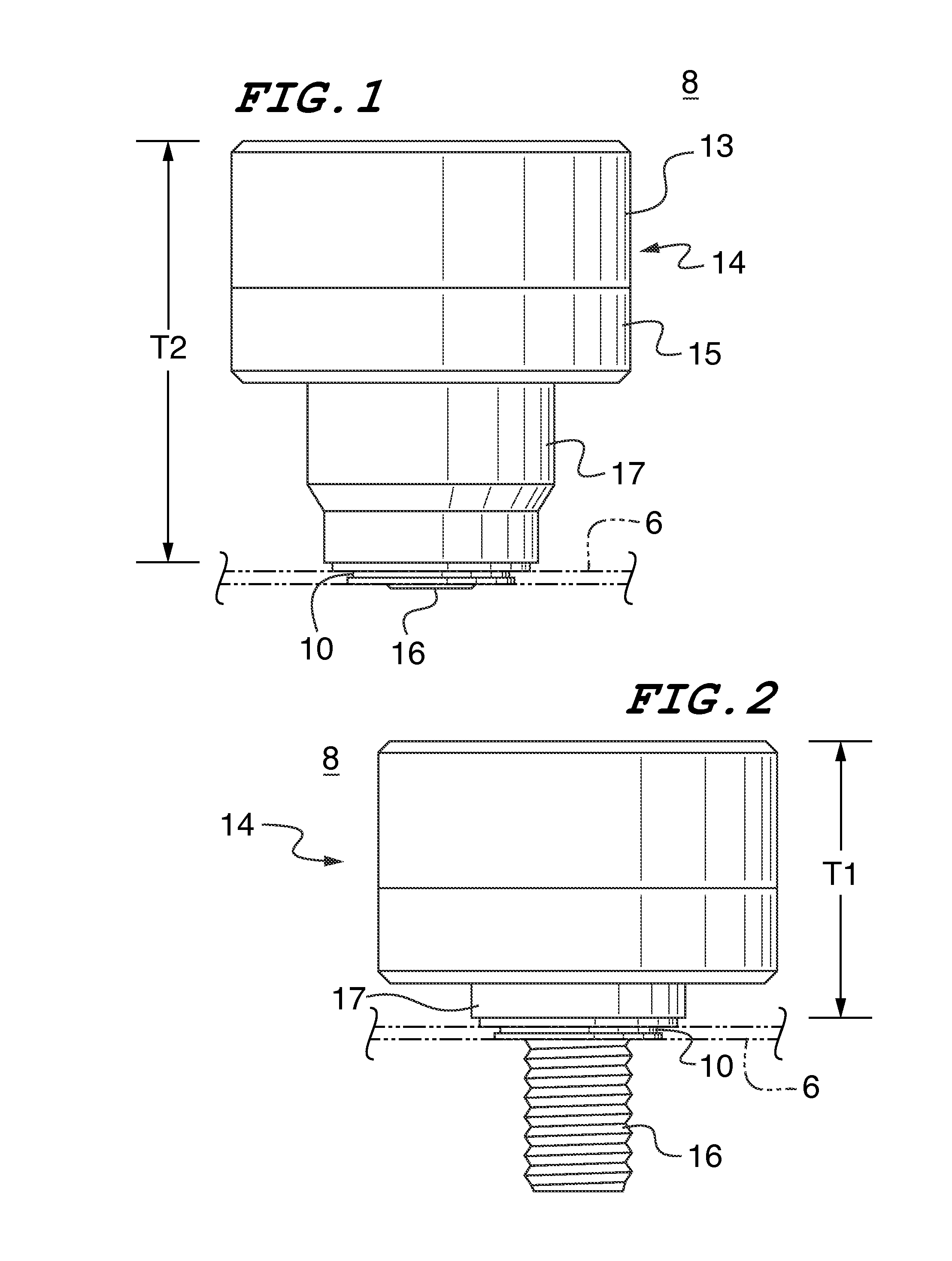 Panel Fastener with Adjustable, Biasing Cap Holder