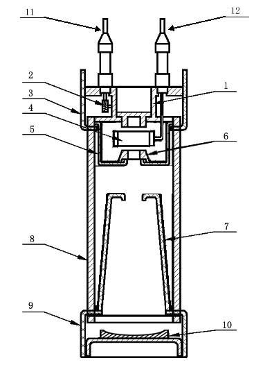 Spherical target ceramic neutron tube and manufacturing method thereof