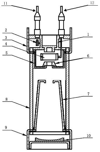 Spherical target ceramic neutron tube and manufacturing method thereof