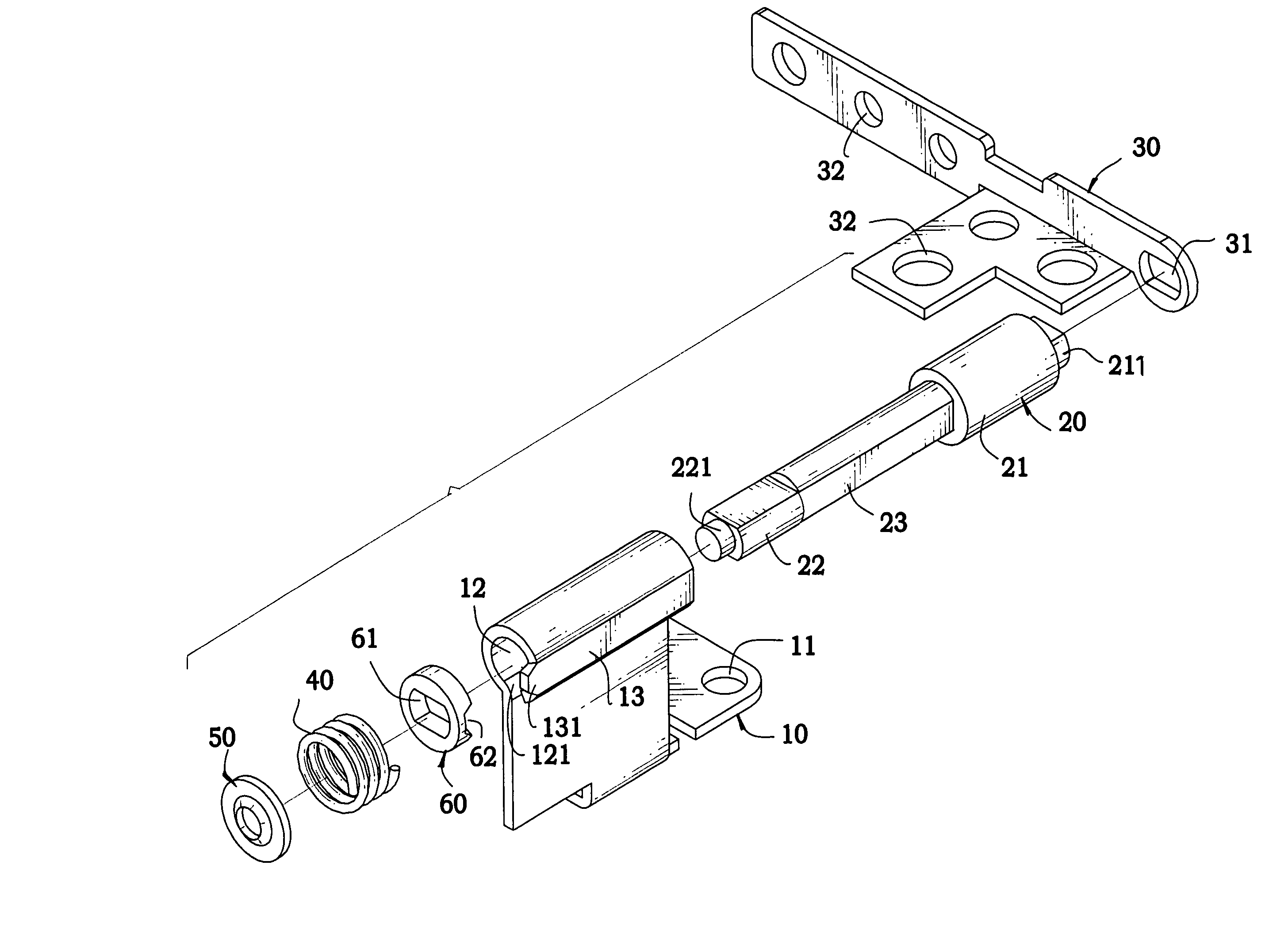 Pivot hinge with positioning function