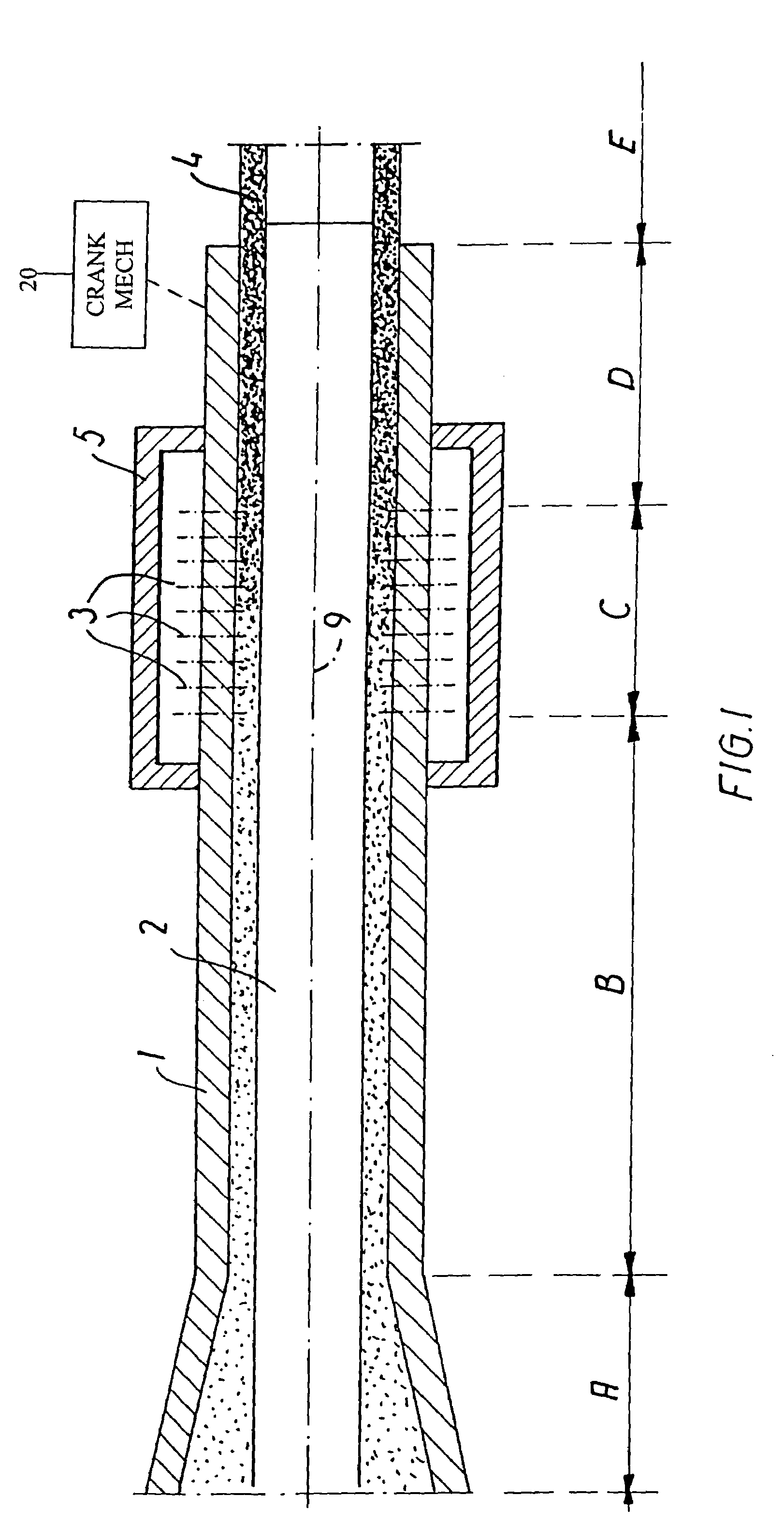 Extruder for producing bodies of consolidated particulate material