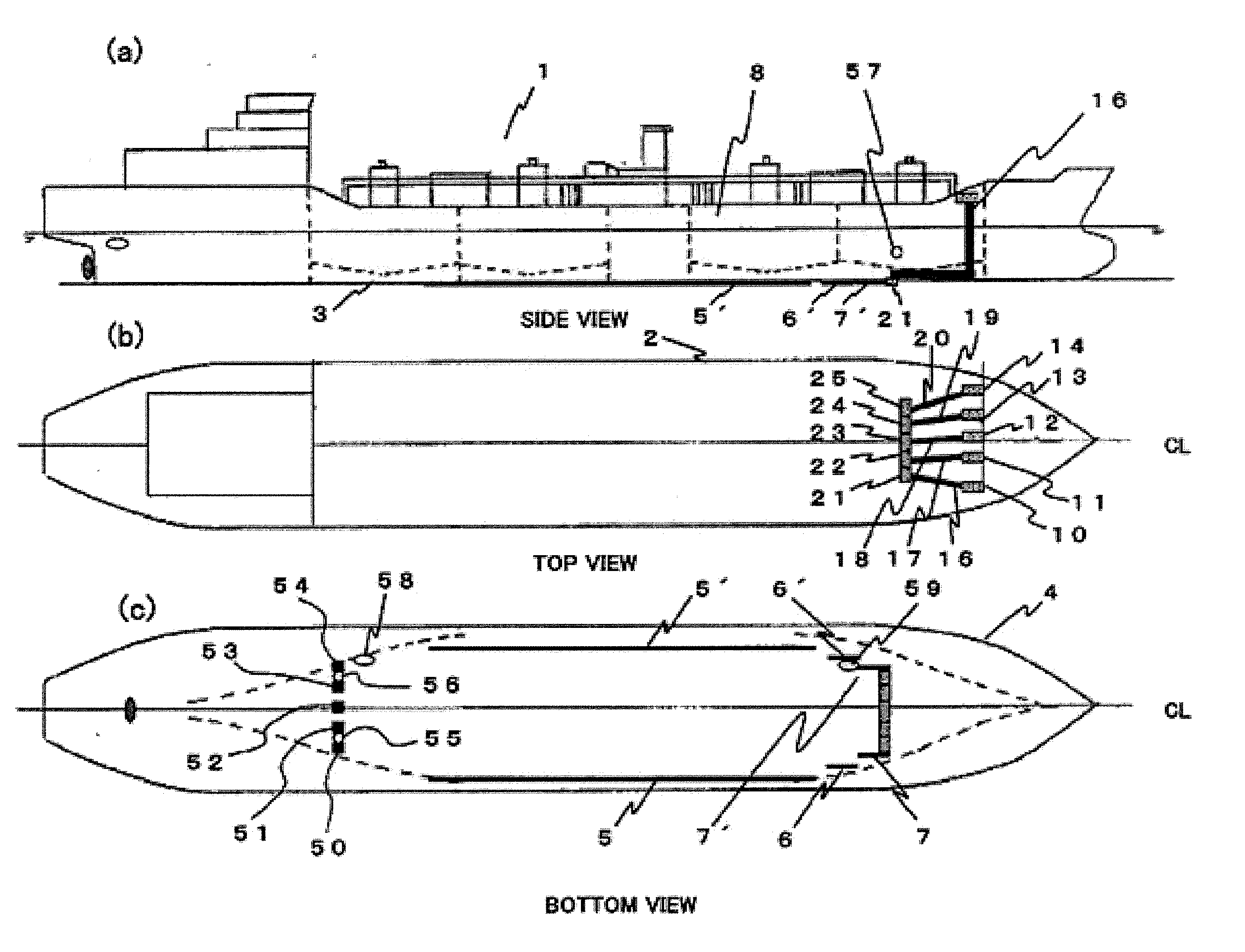 Frictional resistance reduction device for ship