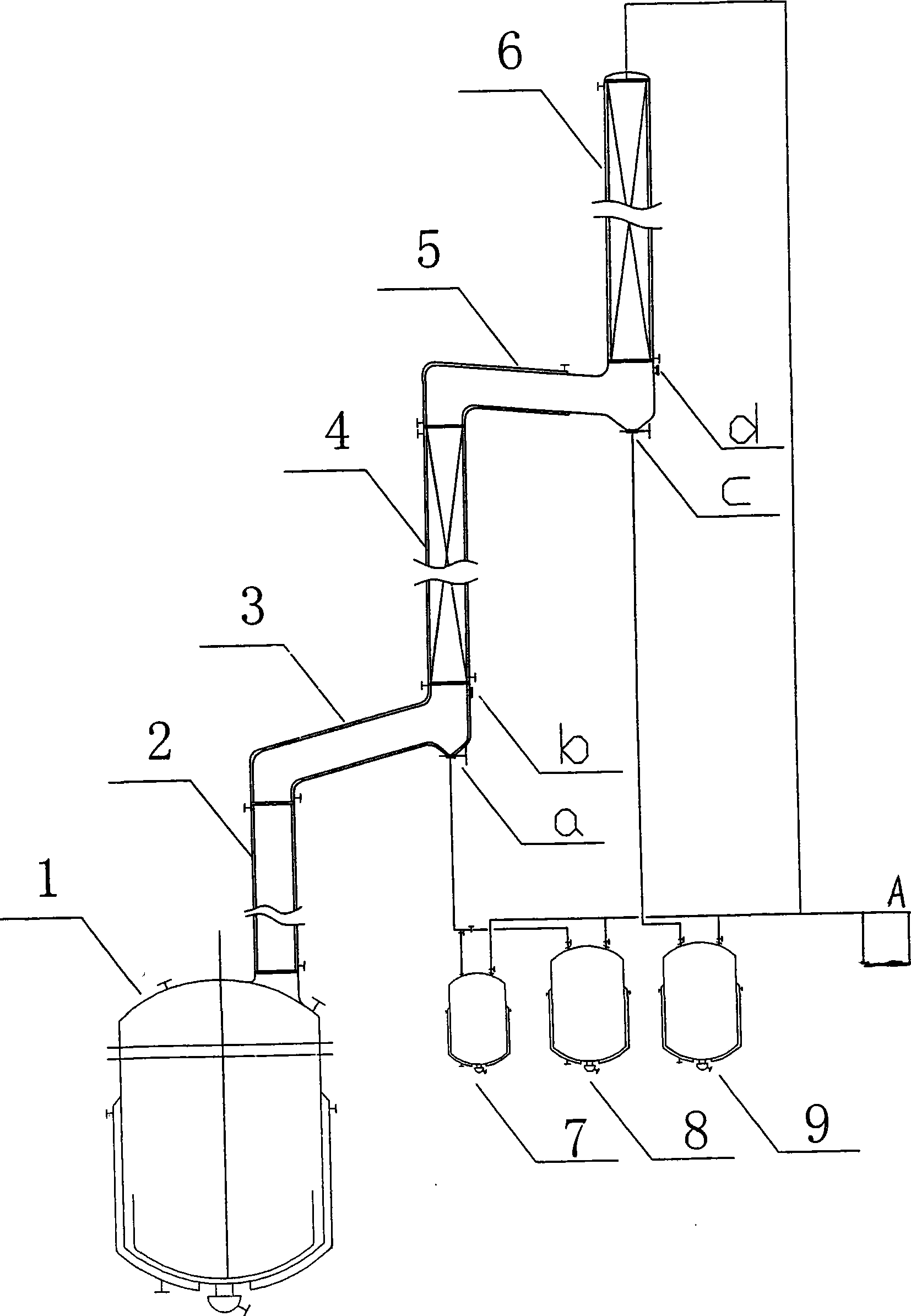 Device for preparing isocyanate by pyrolyzing aminoalkyl esters