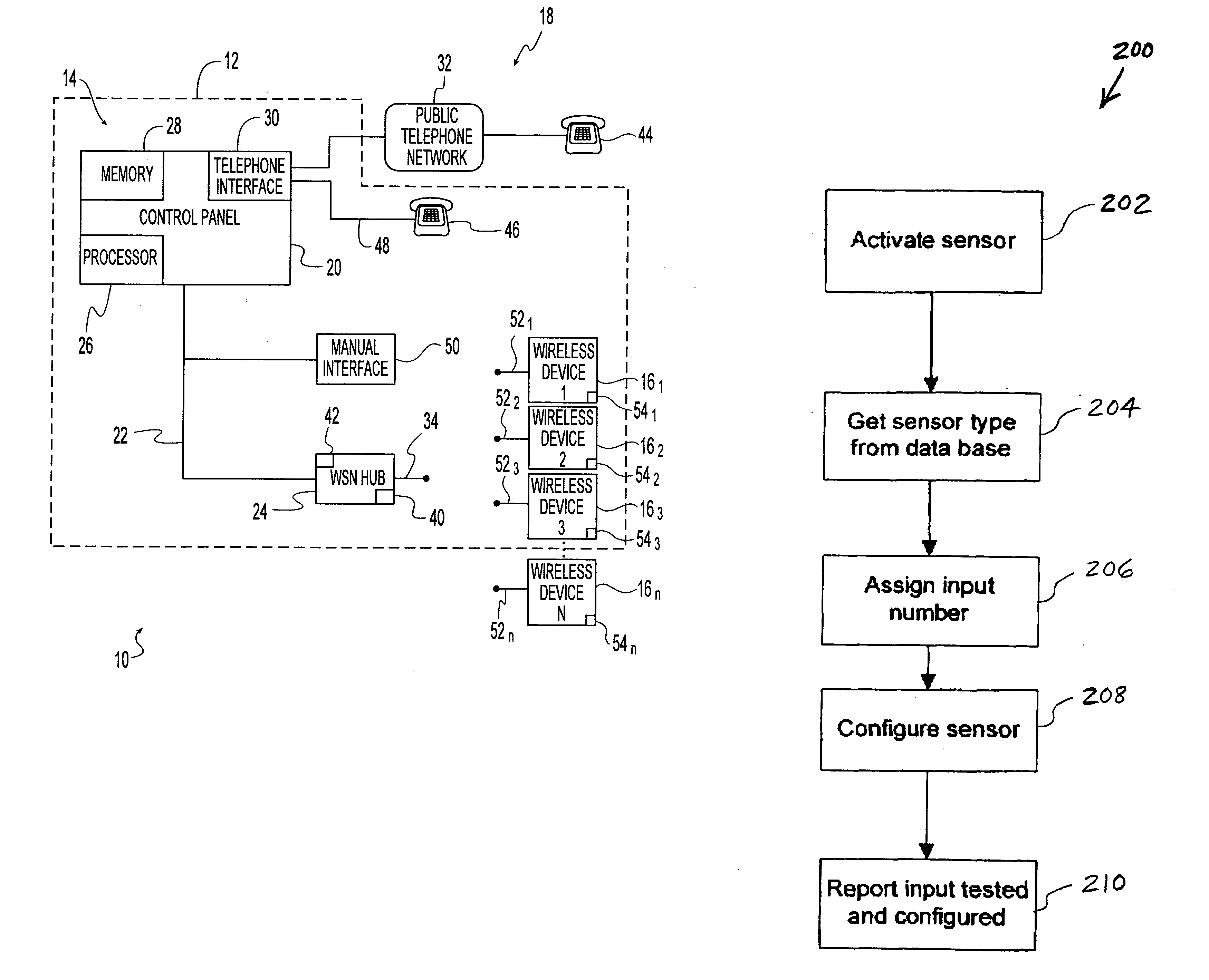 Method and apparatus for installing a wireless security system