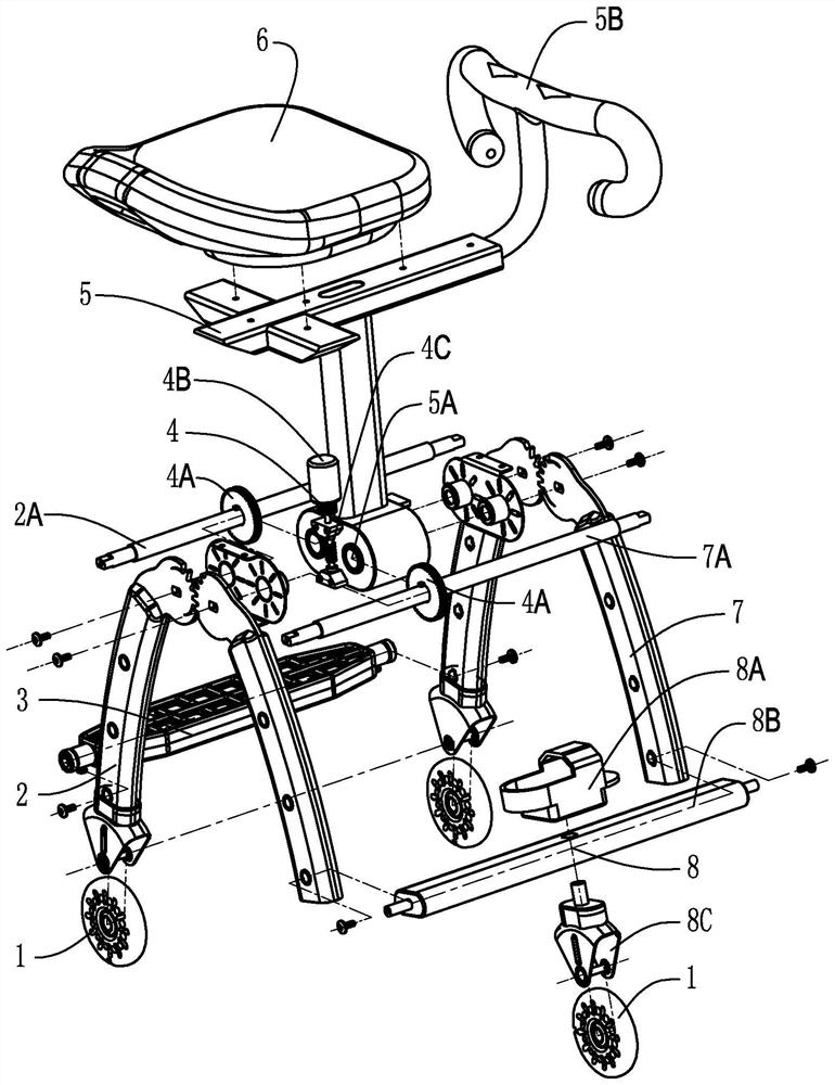 A steering system, a booster mechanism and a sports equipment